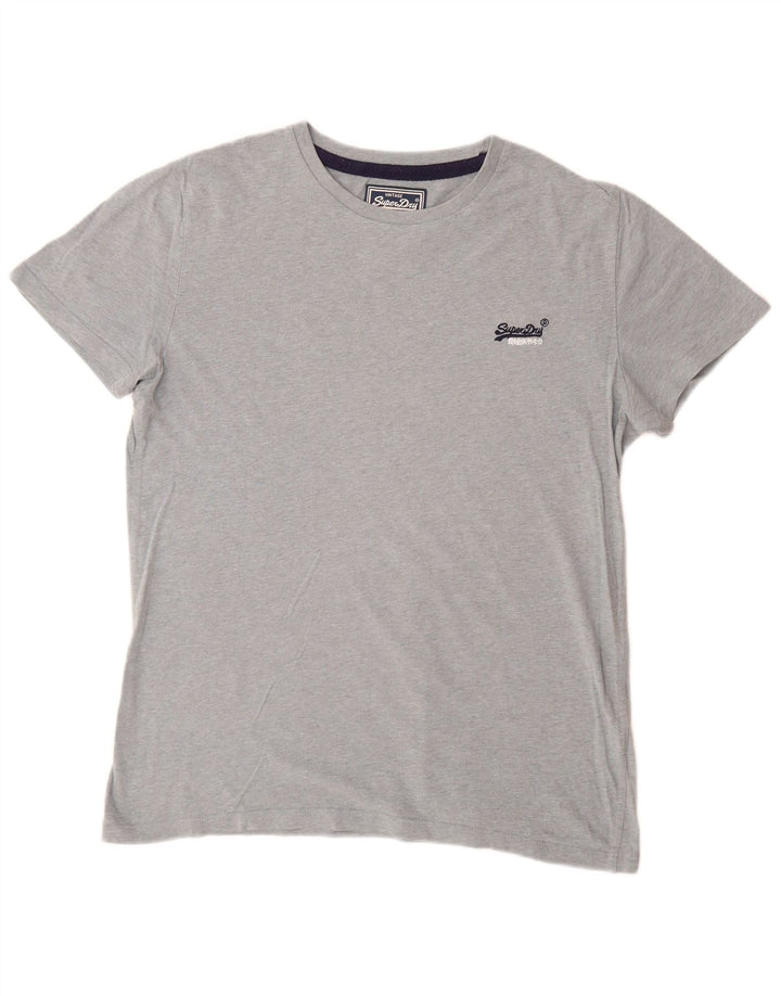 Ανδρικό T-Shirt Superdry Top Larg γκρι βαμβακερό
