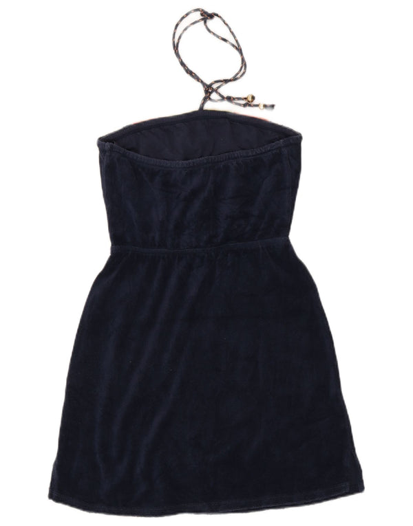 Γυναικείο βελούδινο φόρεμα Juicy Couture UK 16 Large Navy Blue Colourblock