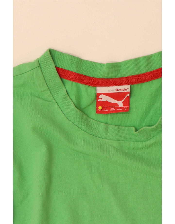 Puma Ανδρικό T-Shirt Top Μικρό πράσινο βαμβακερό