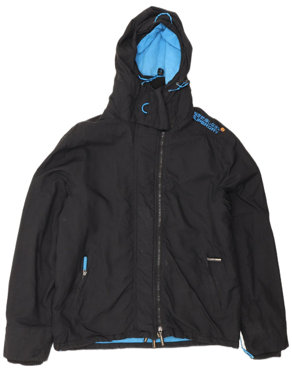 Superdry Ανδρικό Windcheater Hooded Sherpa Windbreaker Jacket UK 44 2XL Black