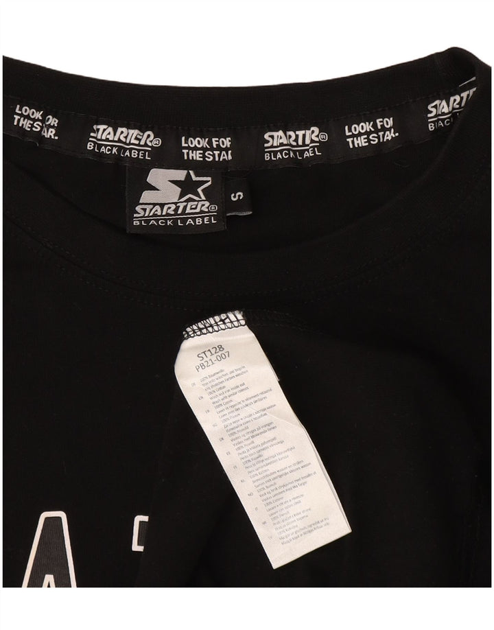 STARTER Ανδρικό γραφικό T-Shirt Top Small Black Colourblock Βαμβακερό