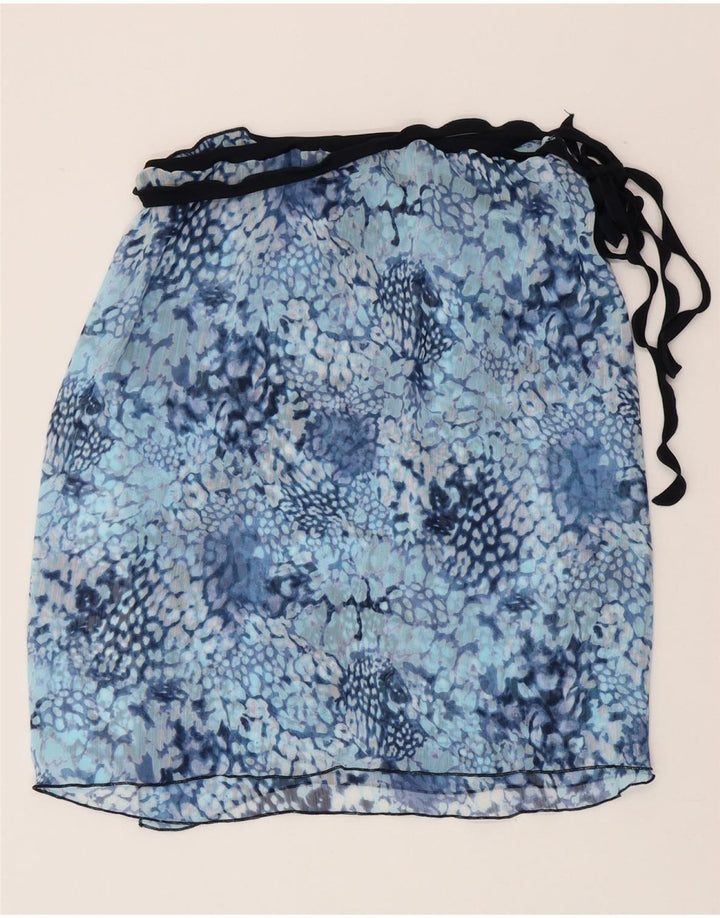Vintage Γυναικεία Wrap Φούστα W30 Medium Blue Animal print