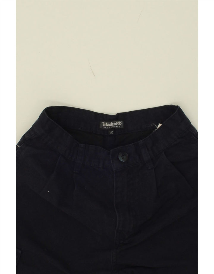 TIMBERLAND Boys Cargo Shorts 9-10 Years W22 Navy Blue Cotton Vintage Timberland and Second-Hand Timberland from Messina Hembry 