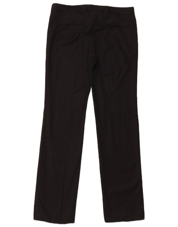 Zara Womens Straight Chino Trousers EU 38 Small W28 L33 Black Cotton
