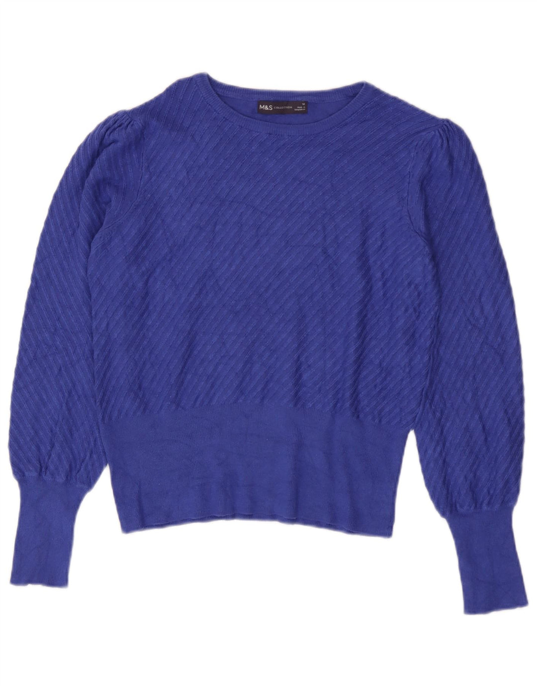 Marks & Spencer Γυναικείο πουλόβερ με λαιμόκαυστο UK 12 Medium Blue
