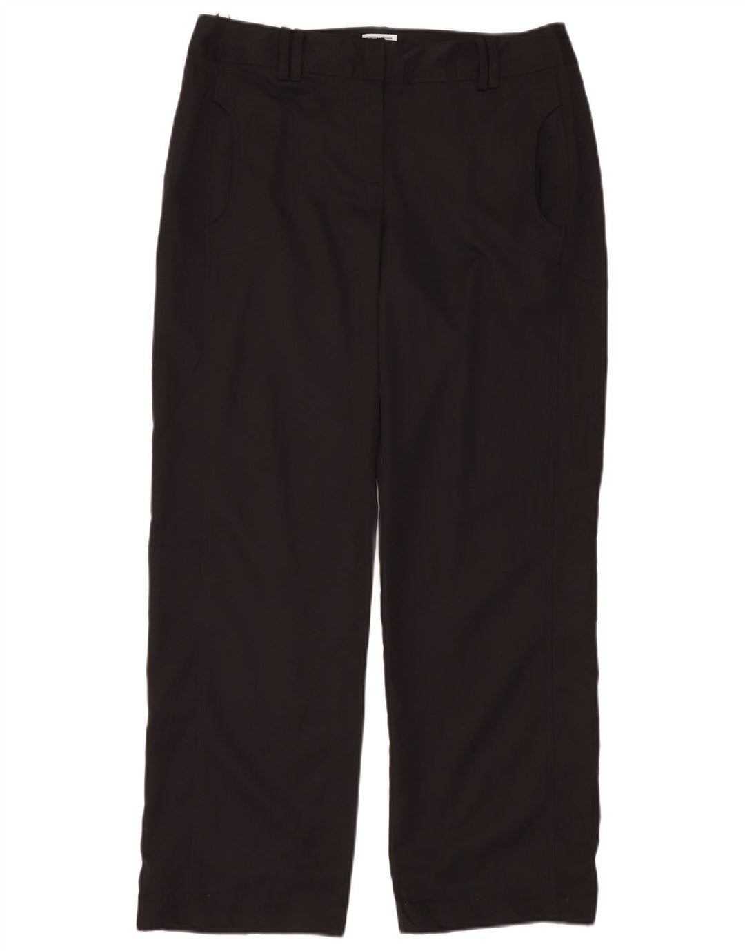 Γυναικείο ίσιο παντελόνι Chino IZOD US 10 μεγάλο W32 L30 μαύρο πολυεστέρα
