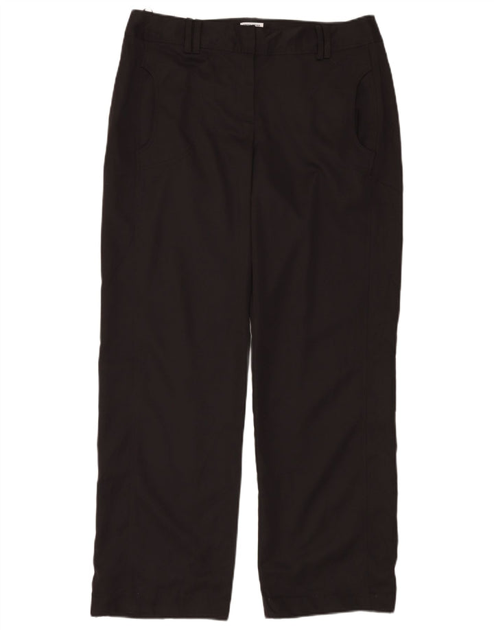 Γυναικείο ίσιο παντελόνι Chino IZOD US 10 μεγάλο W32 L30 μαύρο πολυεστέρα