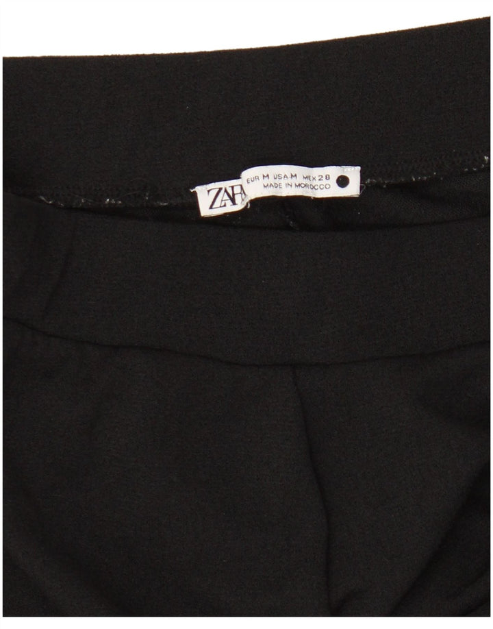 Zara Γυναικείο Φαρδύ Παντελόνι Chino Μεσαίο W28 L29 Μαύρο