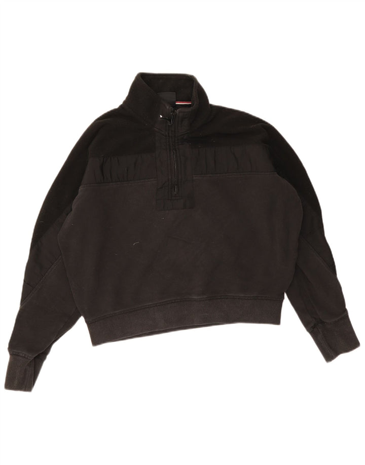 Superdry Γυναικεία φούτερ με μεγάλο μέγεθος Crop Jumper UK 12 Medium Black