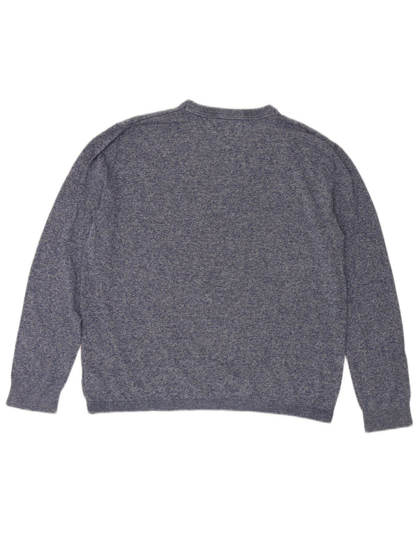 Tommy Hilfiger Γυναικείο πουλόβερ με λαιμόκοψη UK 16 Large Navy Blue από βαμβάκι