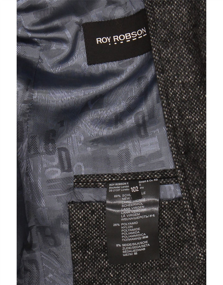 ROY ROBSON Ανδρικό σακάκι 3 κουμπιών UK 38 Medium Grey New Wool