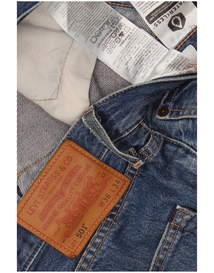 LEVI'S Ανδρικό τζιν 501 ίσιο W36 L34 Μπλε βαμβακερό
