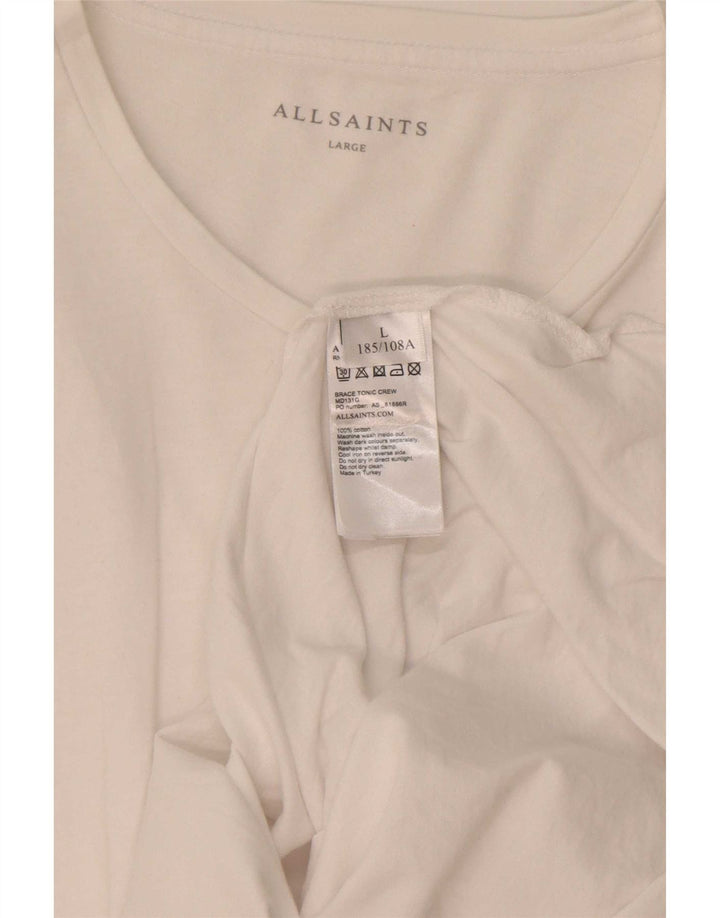 Ανδρικό T-Shirt All Saints Top μεγάλο λευκό βαμβακερό