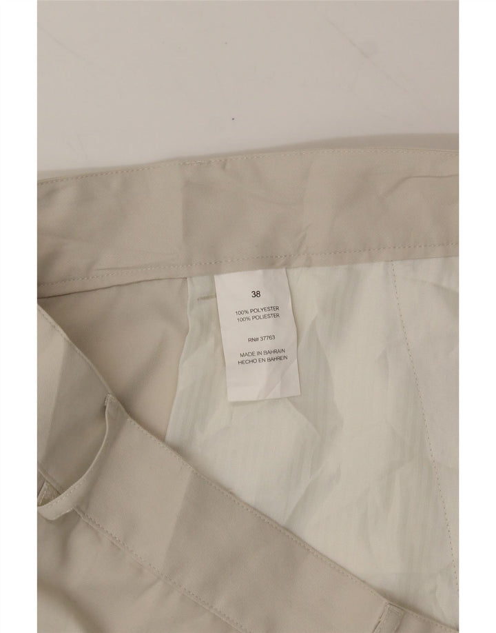 VINTAGE Mens Chino Shorts W38 XL Beige Polyester Vintage Vintage and Second-Hand Vintage from Messina Hembry 