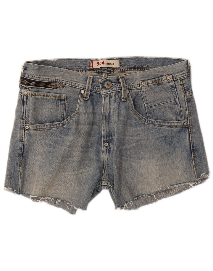 Γυναικείο σορτς Levi's 504 τζιν W34 μεγάλο μπλε
