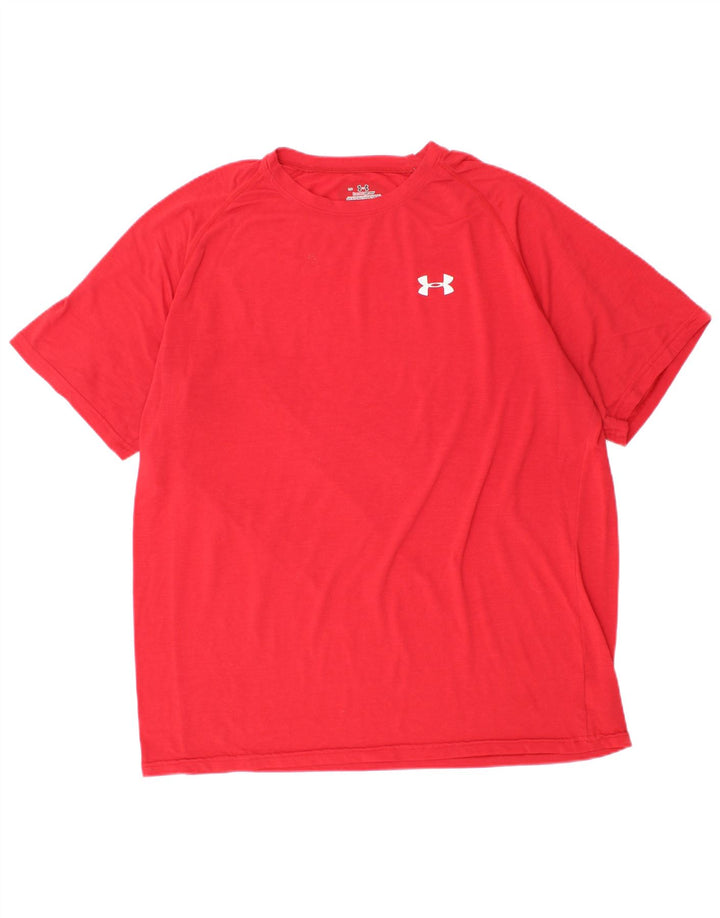 Ανδρικό μπλουζάκι UNDER Armor Heat Gear Top μεγάλο κόκκινο πολυεστέρα