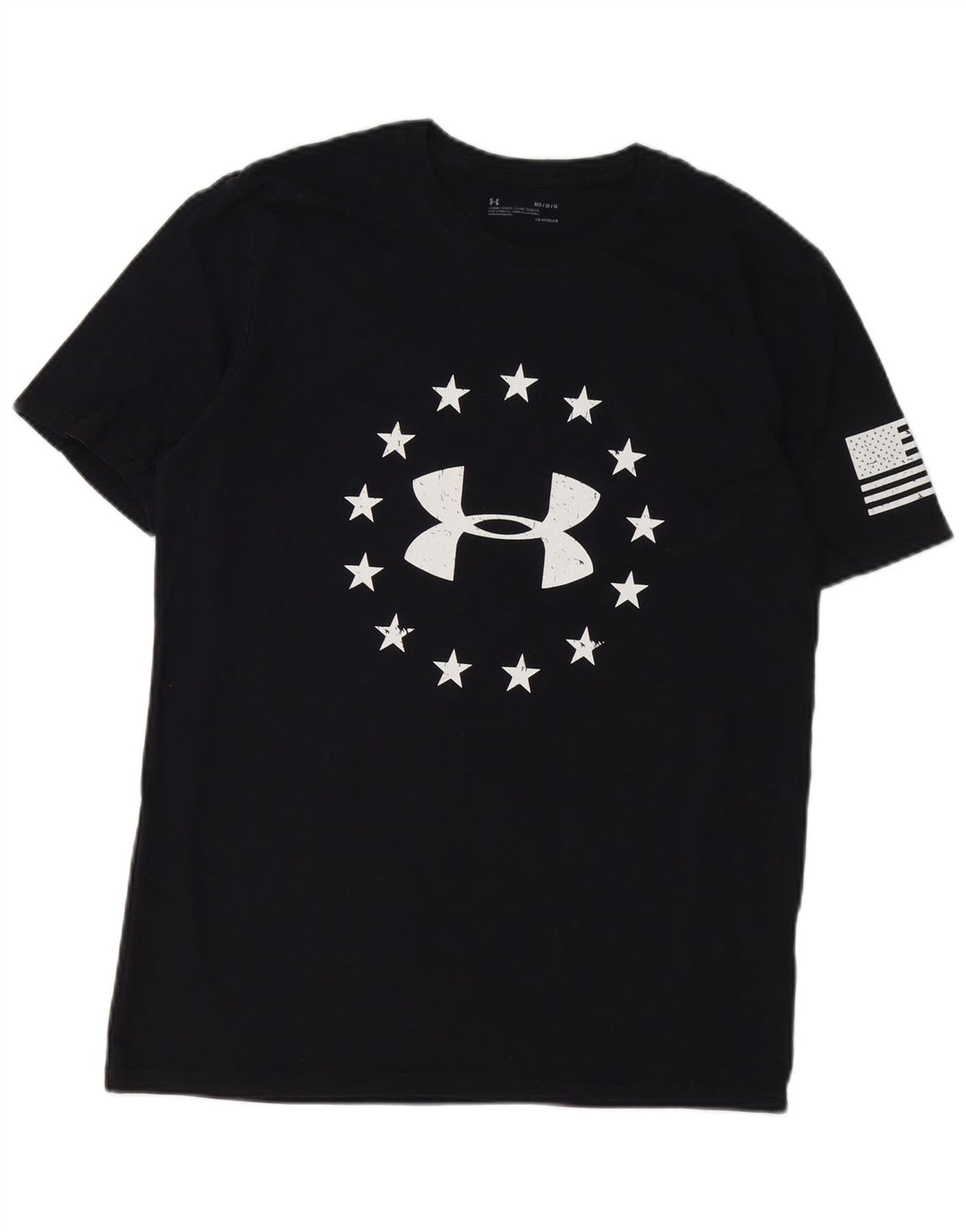 Γραφικό T-Shirt Ανδρικό Heat Gear UNDER Armour Top Μεσαίο μαύρο βαμβακερό
