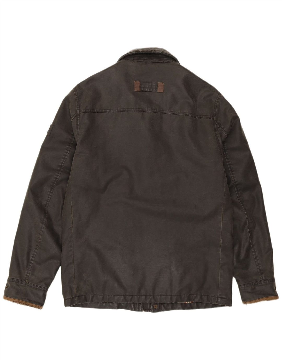 Fat Face Ανδρικό κερωμένο βαμβακερό μπουφάν UK 36 Small Grey Polyester