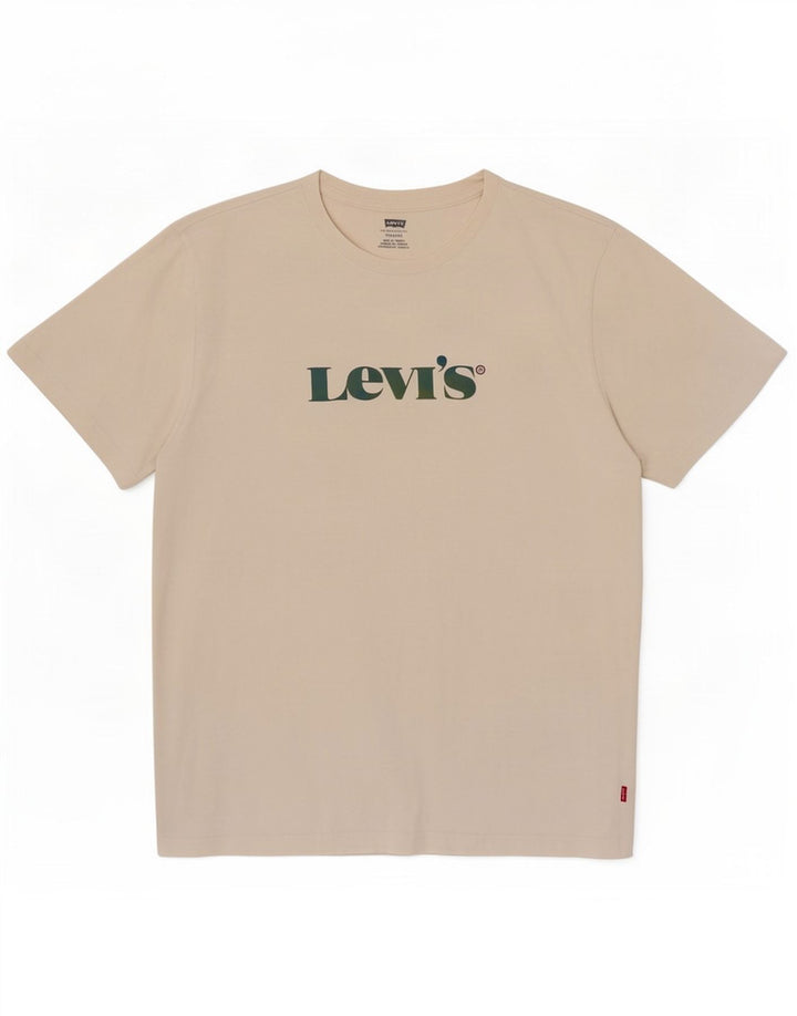 Γυναικείο γραφικό μπλουζάκι Levi's Relaxed Fit Top βρετανικό μεσαίο λευκό βαμβακερό
