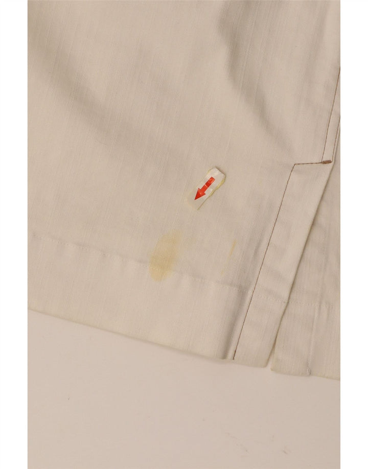 MARLBORO CLASSICS Γυναικεία Μίνι Ψηλόμεση Φούστα EU 50 3XL W36 Λευκό βαμβακερό