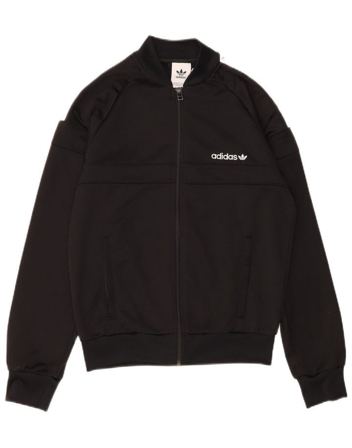 ADIDAS Mens Tracksuit Top Jacket Small Black Polyester Vintage Adidas and Second-Hand Adidas from Messina Hembry 