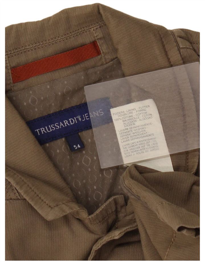 Trussardi Jeans Ανδρικό Μπουφάν IT 54 2XL Μπεζ βαμβακερό