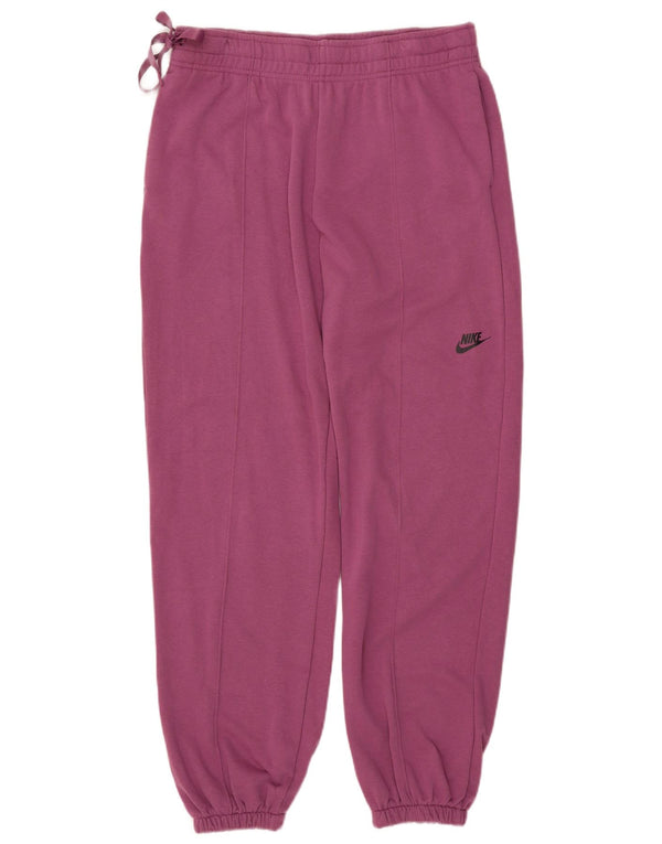 Γυναικεία αθλητική φόρμα NIKE Παντελόνι Joggers UK 16 Μεγάλο Μωβ βαμβακερό