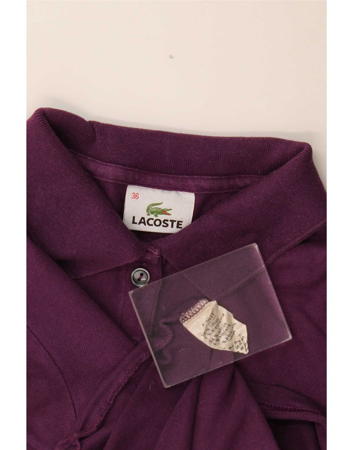 Γυναικείο πουκάμισο Polo Lacoste Νούμερο 36 Μικρό Μωβ βαμβακερό