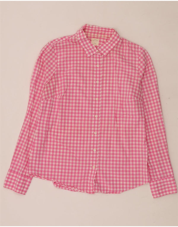J. CREW Γυναικείο πουκάμισο UK 14 Medium Pink Gingham