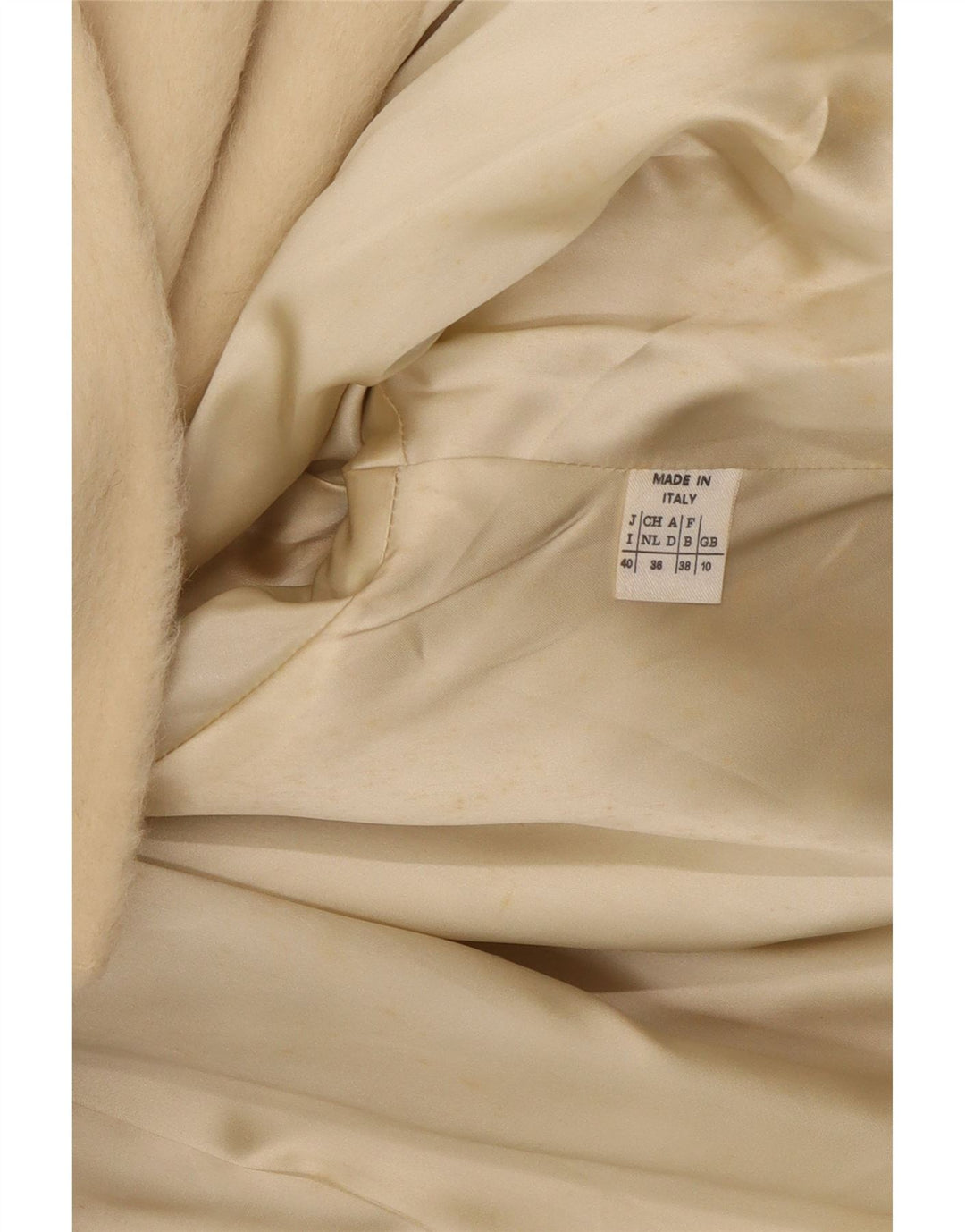 Max Mara Γυναικείο παλτό με διπλό στήθος UK 10 Small Off White Classic