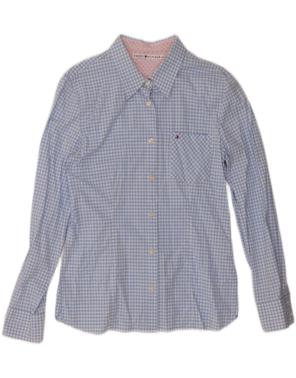 Tommy Hilfiger Γυναικείο Πουκάμισο UK 14 Large Blue Gingham Cotton