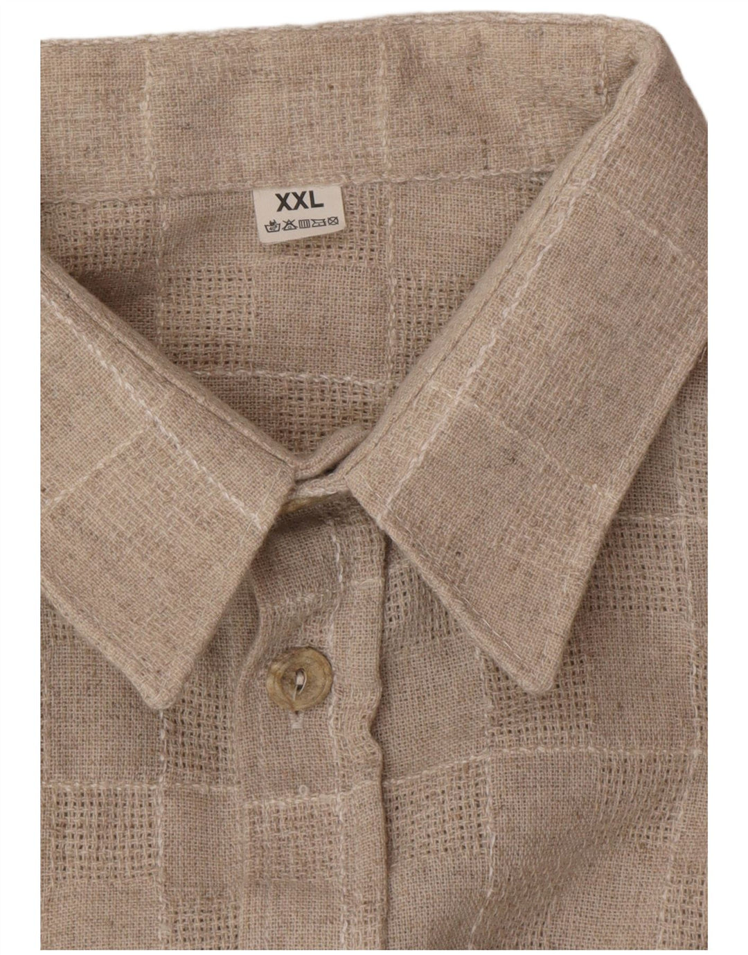 Ανδρικό πουκάμισο VINTAGE 2XL Beige Check