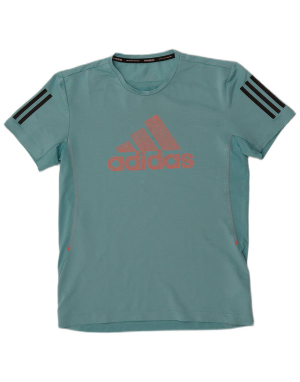Adidas Ανδρικό γραφικό T-Shirt Aeroready Top μεσαίο τιρκουάζ πολυεστέρας