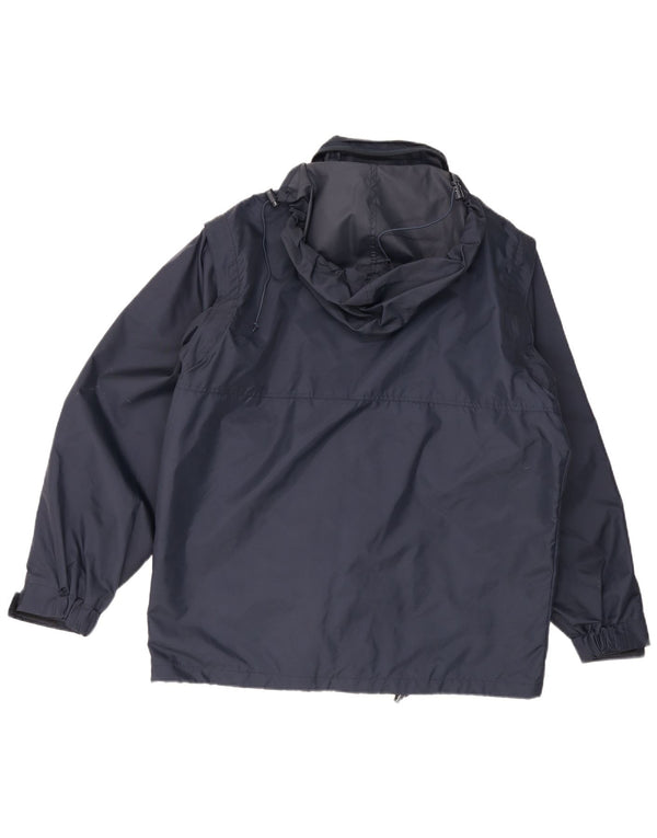 Spalding Ανδρικό μπουφάν βροχής με κουκούλα UK 38 Medium Navy Blue Polyamide