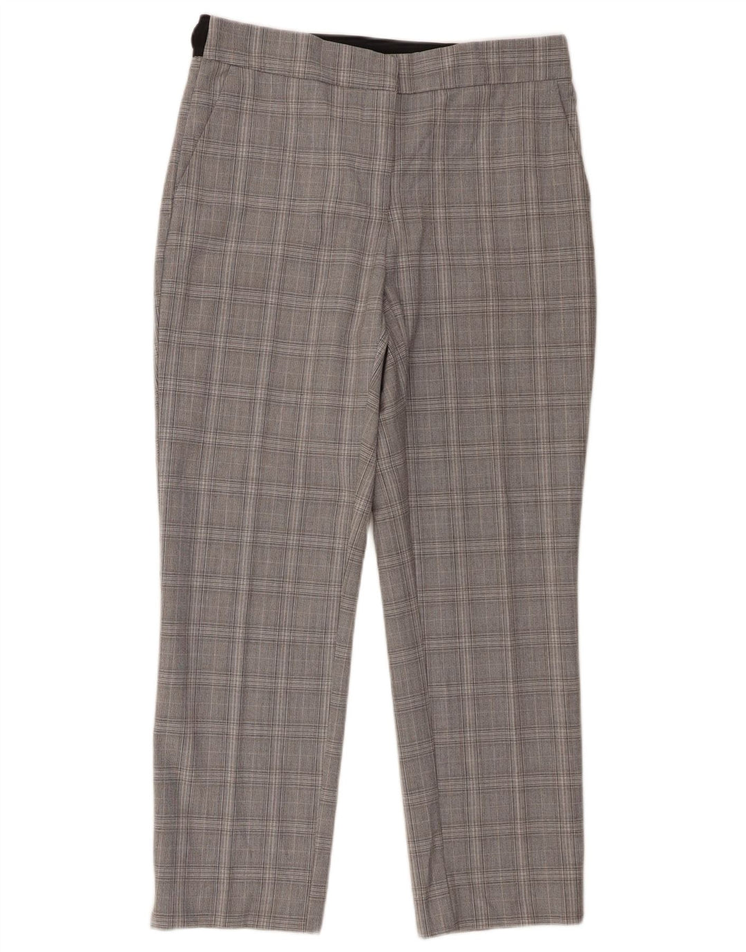 Zara Γυναικείο Slim παντελόνι Chino μεγάλο W30 L27 Grey Check Polyester
