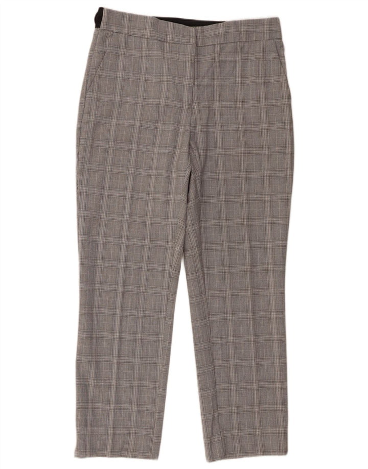 Zara Γυναικείο Slim παντελόνι Chino μεγάλο W30 L27 Grey Check Polyester