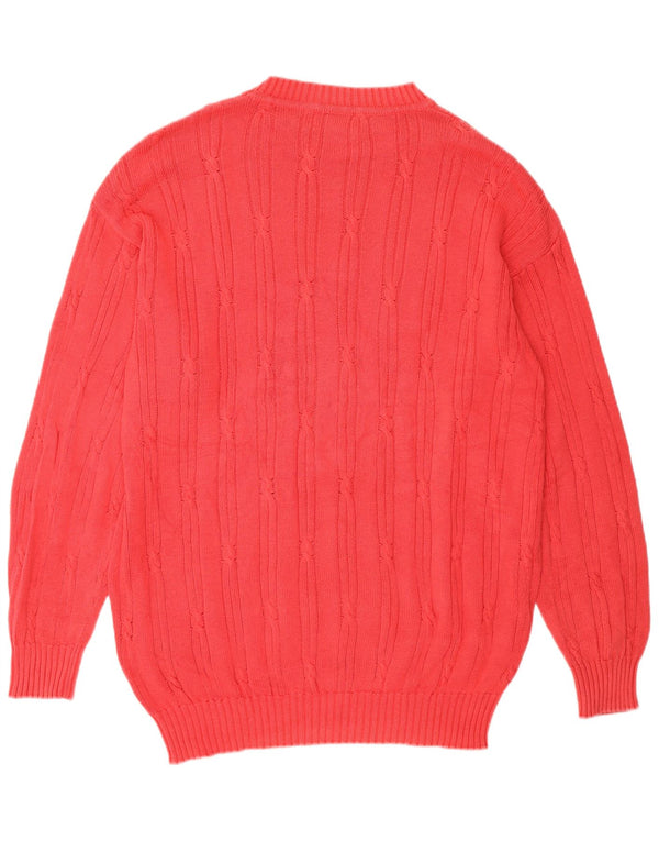 Γυναικείο πουλόβερ Benetton Crew Neck Jumper UK 18 XL Red Cotton