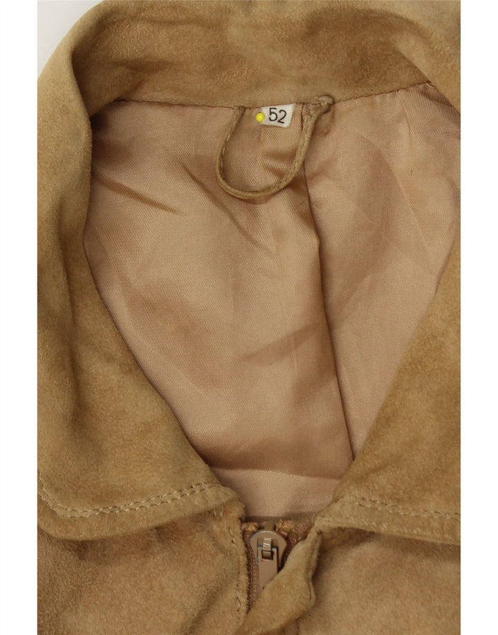 Ανδρικό Suede Bomber Jacket German's IT 52 XL Beige