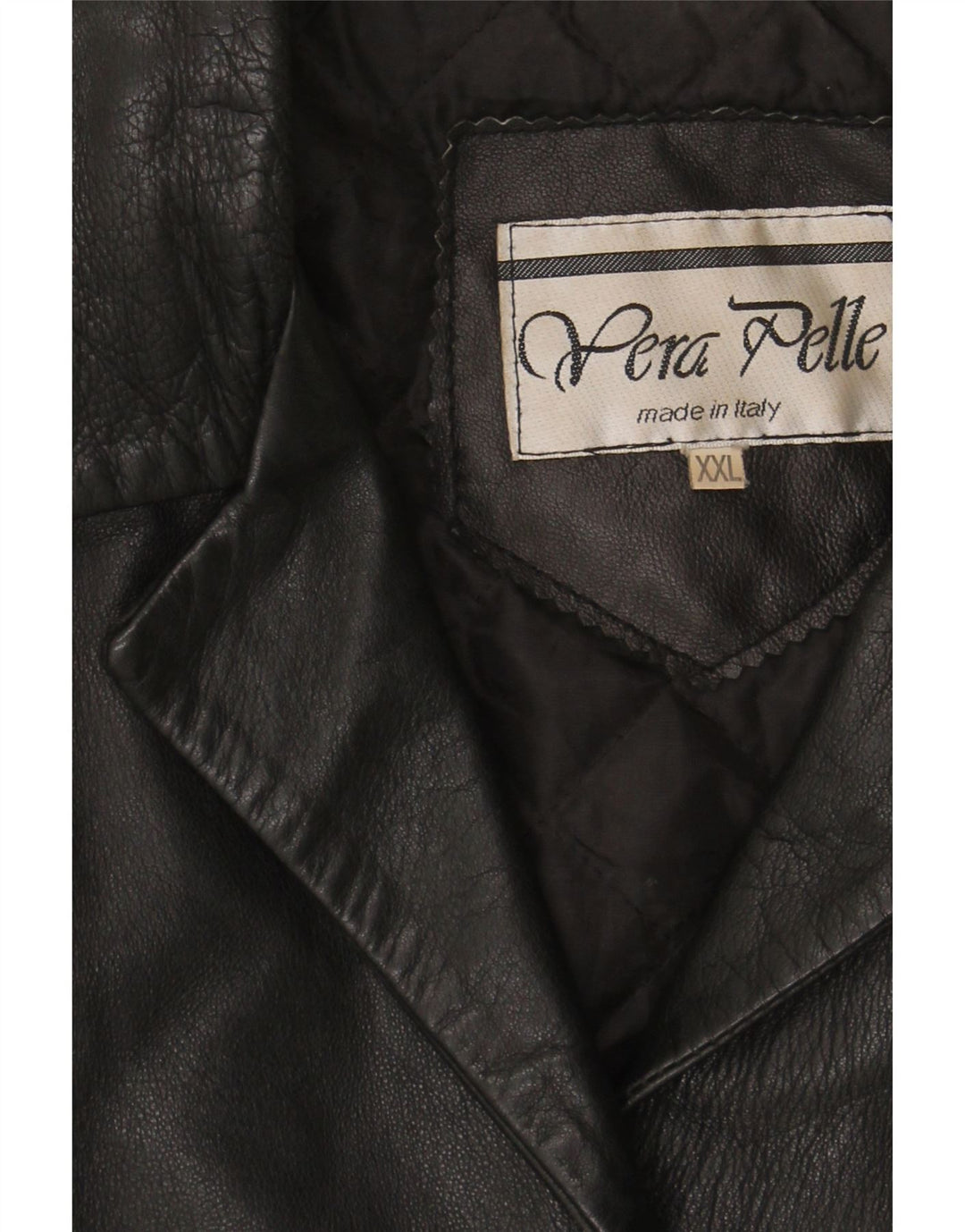 VINTAGE Womens Leather Jacket UK 20 2XL Black Leather Vintage Vintage and Second-Hand Vintage from Messina Hembry 