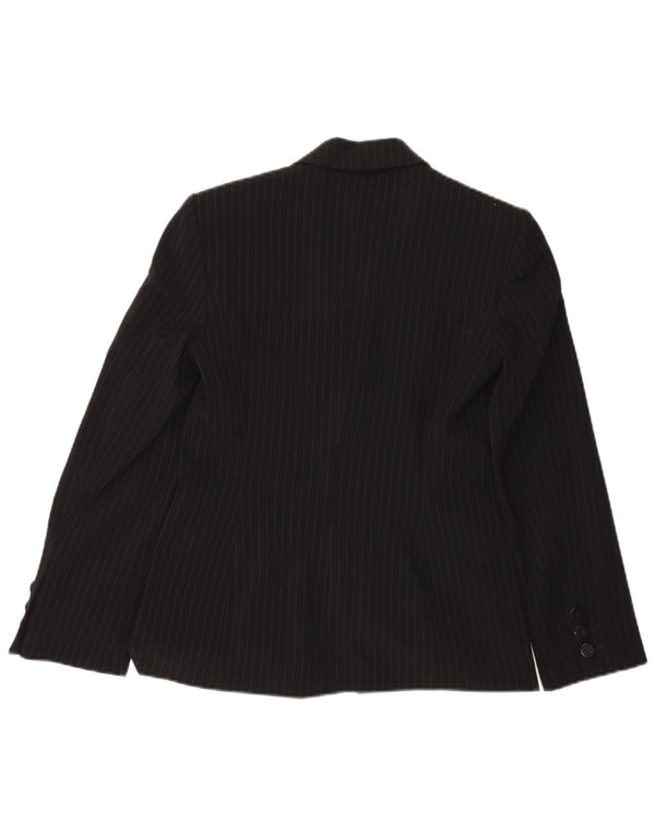 Marks & Spencer Γυναικείο σακάκι 2 κουμπιών UK 8 Small Black Pinstripe