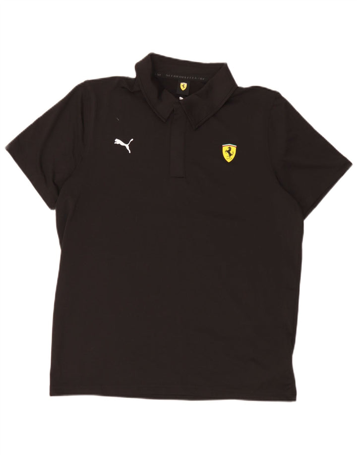 Ανδρικό πουκάμισο Ferrari Polo Puma, μεσαίο μαύρο πολυεστέρα