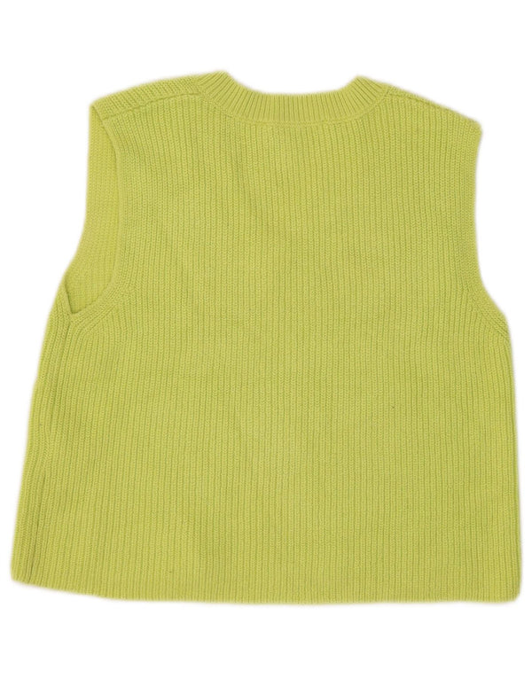 Zara Γυναικείο γιλέκο Crop Tank Top UK 10 Small Green Cotton