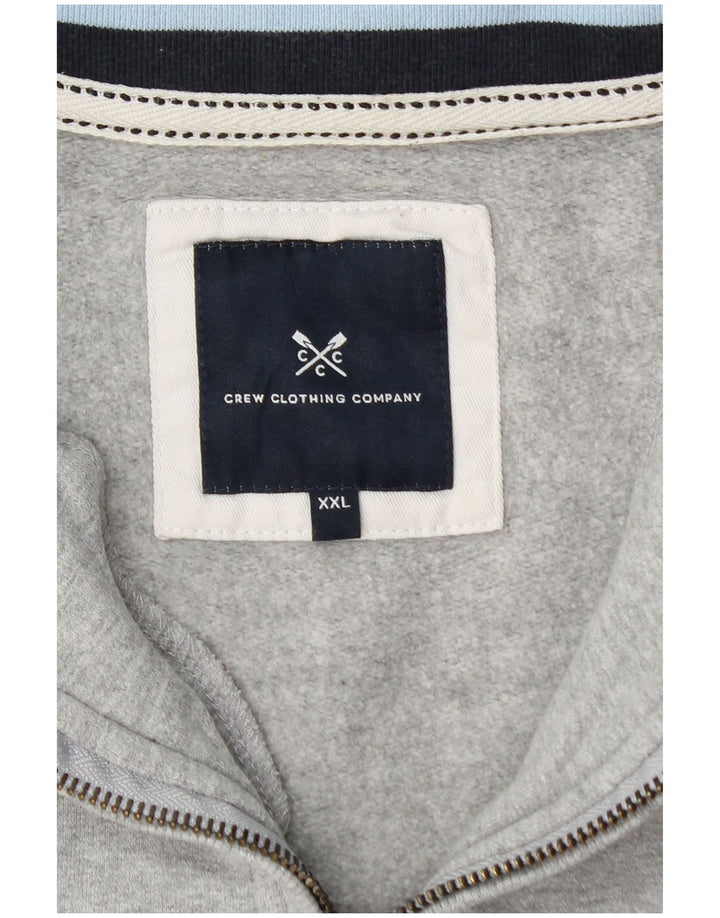CREW CLOTHING Γυναικείο φούτερ με φερμουάρ Jumper UK 20 2XL Γκρι βαμβακερό