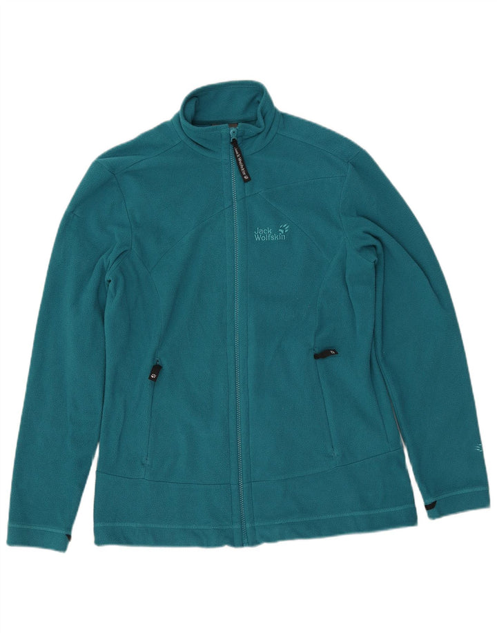 JACK WOLFSKIN Γυναικείο Fleece Jacket UK 12/14 Μεσαίο μπλε πολυεστέρας