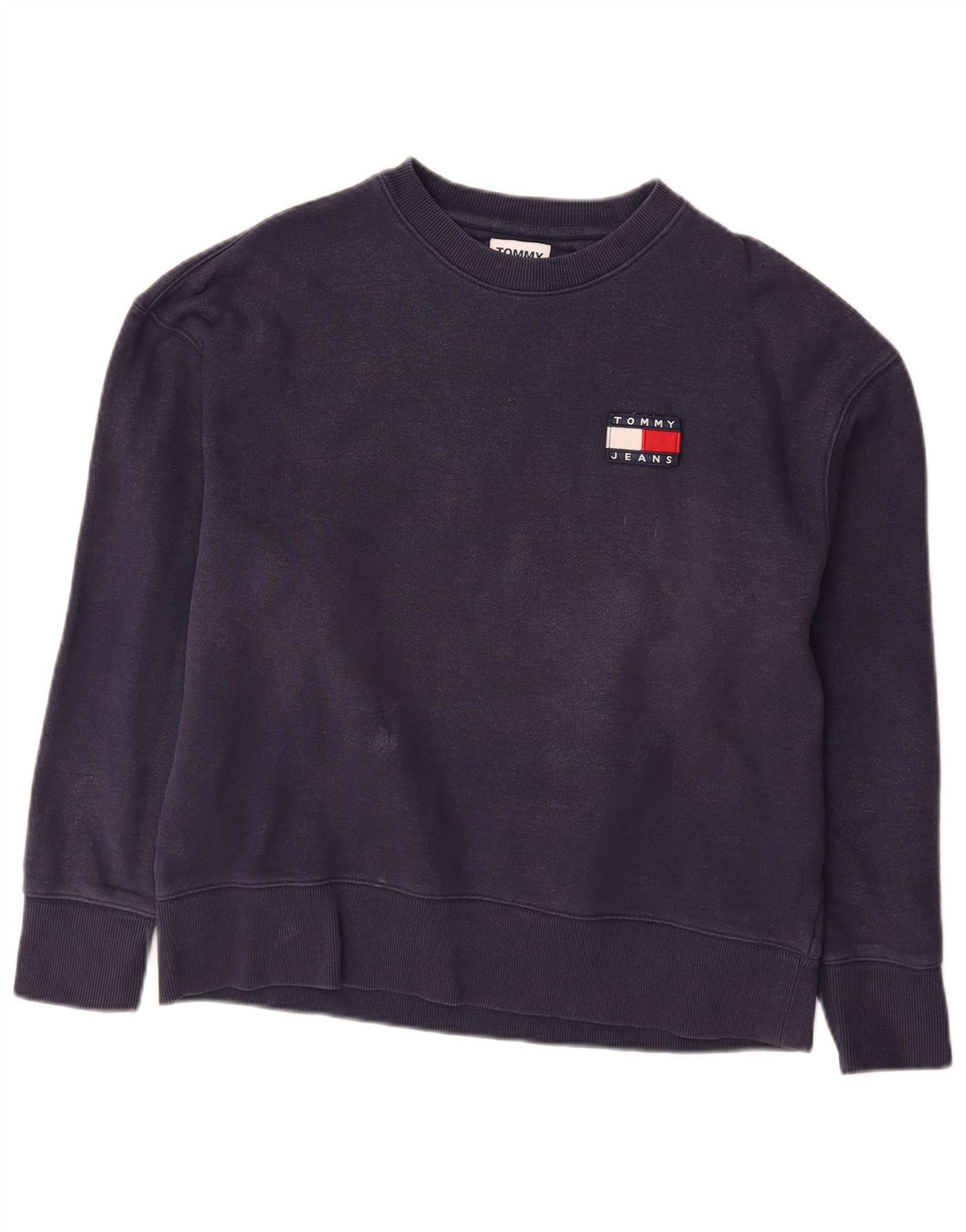 TOMMY HILFIGER Γυναικεία φούτερ Jumper UK 14 Medium Navy Blue Cotton