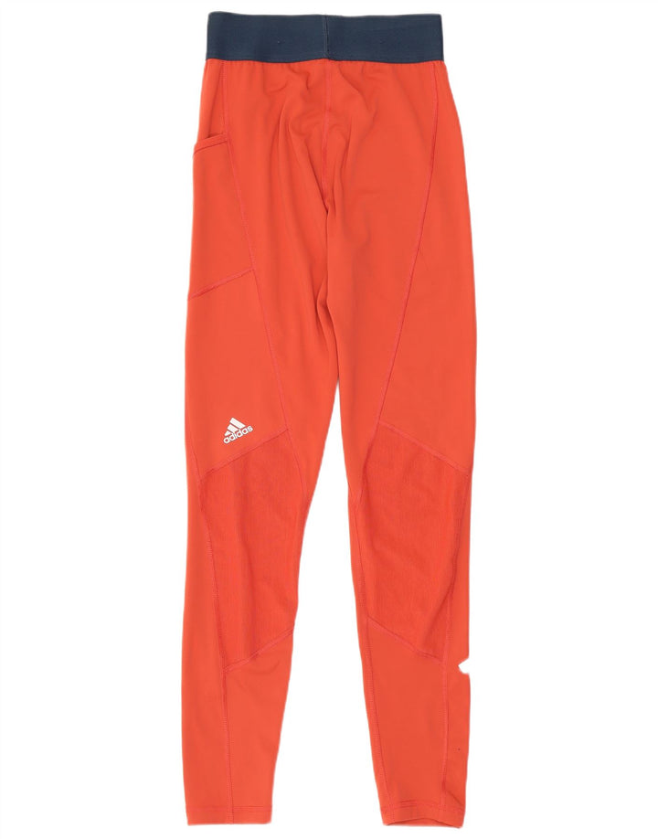 Γυναικεία γραφικά κολάν Adidas UK 4/6 XS Red Polyester