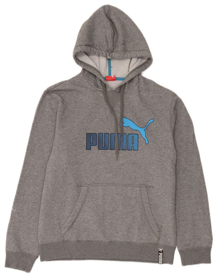 Ανδρικά γραφικά κουκούλα Puma, μεσαίο γκρι