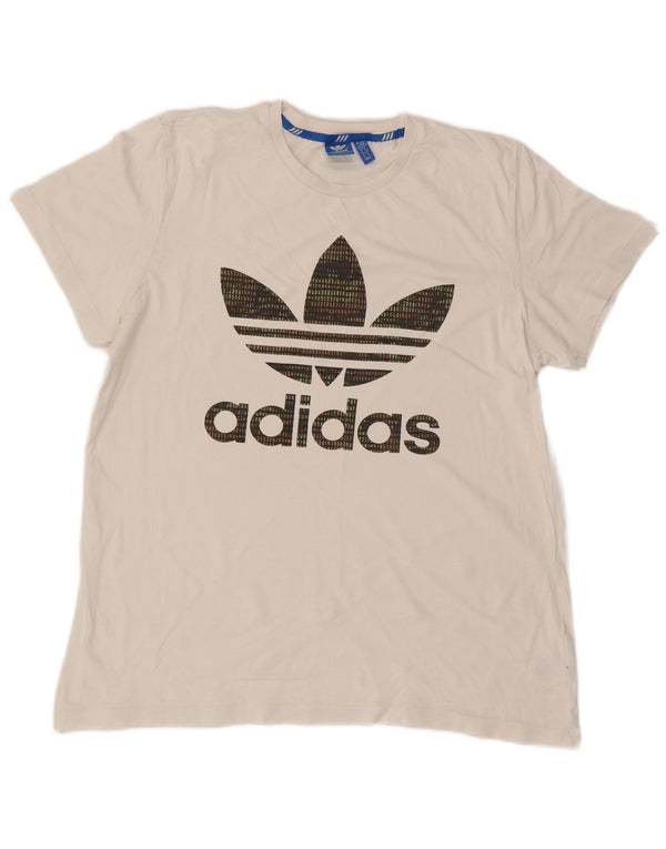 Ανδρικό γραφικό T-Shirt Adidas Top XL Λευκό βαμβακερό