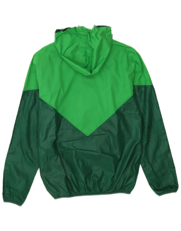 Adidas Ανδρικό μπουφάν βροχής με κουκούλα UK 34 XS Green Colourblock Polyester