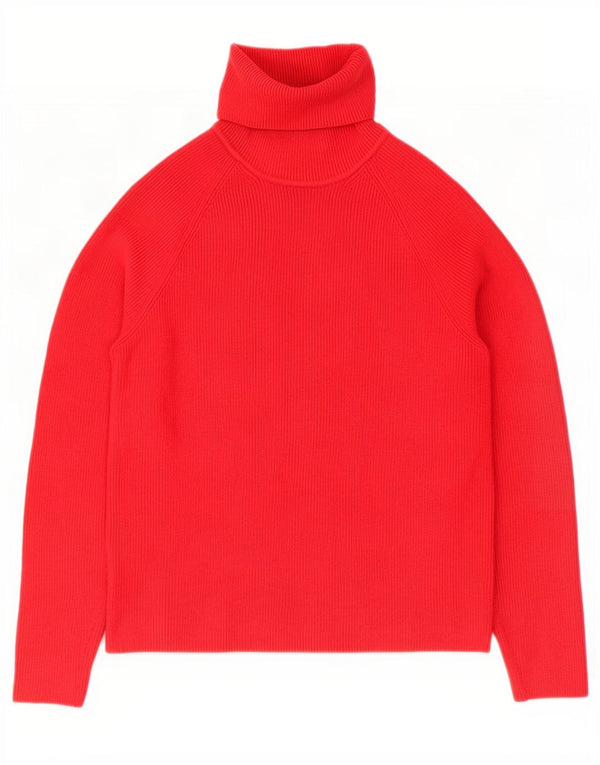 Marks & Spencer Γυναικείο πουλόβερ με ρολό λαιμόκοψη UK 10 Small Red Viscose